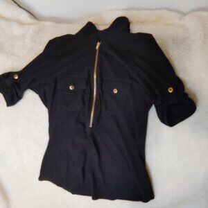 GBG Los Angeles Short Sleeve Top Size Medium Black